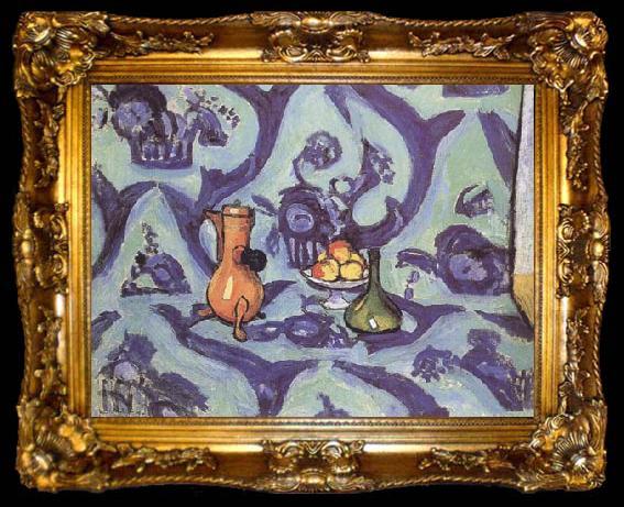 framed  Henri Matisse Still Life with Blue Tablecoloth (mk35), ta009-2